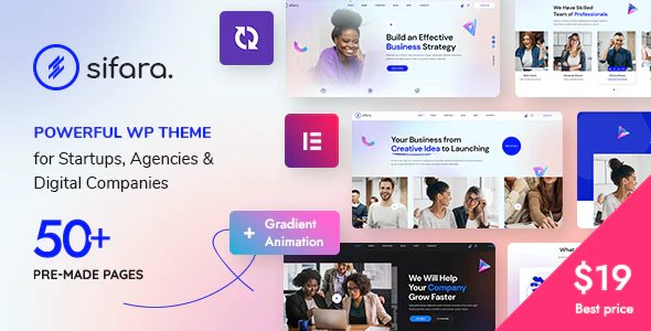 Sifara - Startups & Agencies WordPress Theme