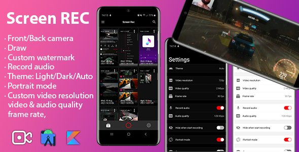 Screen recorder | Camera - Audio - Draw - Watermark
