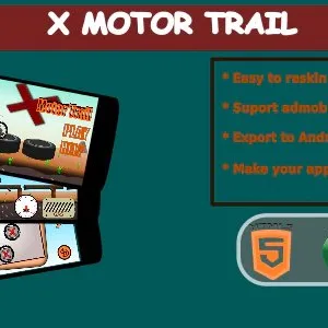 X Motor Trail - HTML5 Mobile Game (Construct 3)