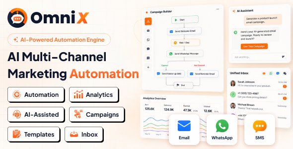 OmniX - AI Email Marketing, CRM, WhatsApp, SMS & Campaign Automation SaaS | Node.js
