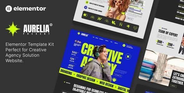 Aurelia - Creative Agency Elementor Template Kit
