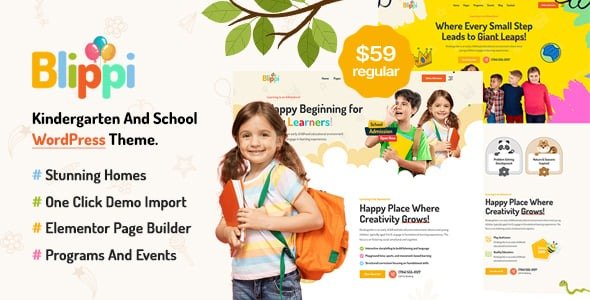 Blippi - Children Kindergarten WordPress Theme