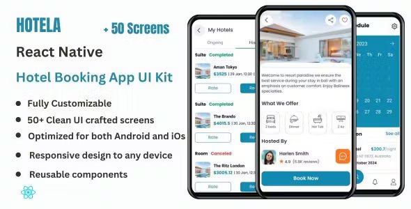 Hotela - React Native Hotel Booking App Template UI KIT