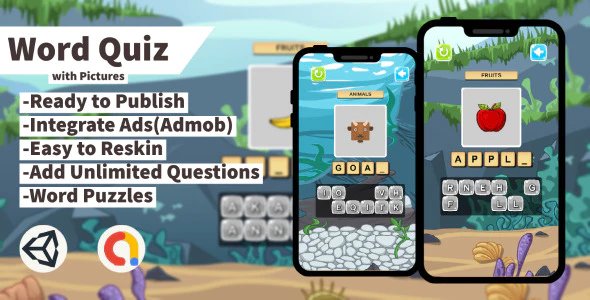 Word Quiz with Pictures (Unity+Admob+Android+IOS)
