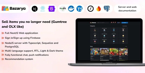 Bazaryo web - Sell & Buy, Gumtree & OLX like (full application)