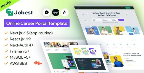 Jobest – Next.js 15 Career Portal & Job Board Functional Template
