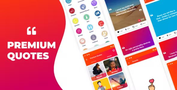 Premium Quotes - Android Quotes App With Admin Panel, Admob and Applovin Ads