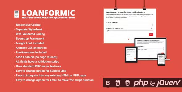 LoanFormic - Multi-step Loan Application Ajax Contact Form