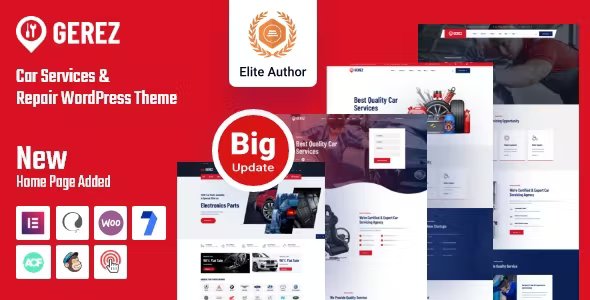 Gerez - Car Services & Repair WordPress Theme + RTL