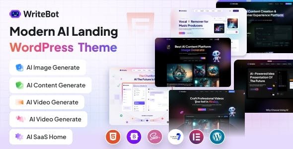 Writebot - AI Startup WordPress theme