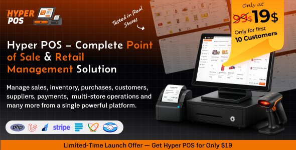 Hyper POS - Laravel Point of Sale, Inventory, ERP, Online & Offline POS, Invoicing, Accounting