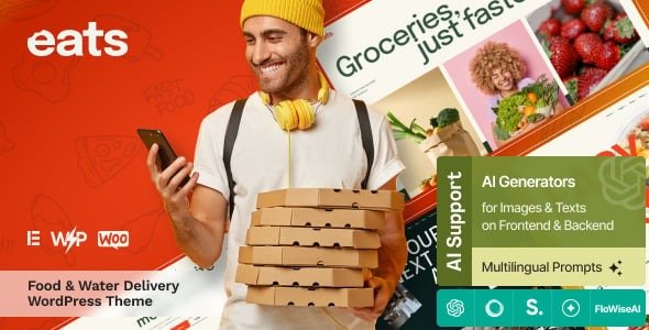 Eats - Water & Food Delivery WordPress Theme