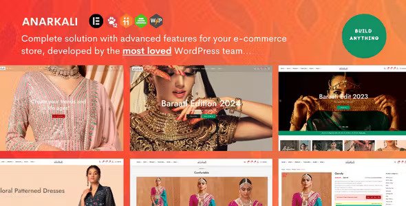 Anarkali - Fashion Store WooCommerce Elementor WordPress Theme