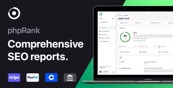 phpRank - SEO Reports & Tools Platform