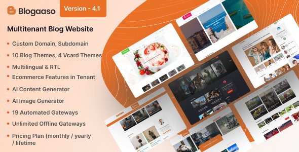 Blogaaso - AI Powered Blog Website Builder SAAS (Multitenant)