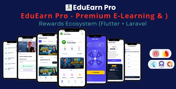 EduEarn | Educational Quiz, Rewards, and Earning Flutter Mobile App with Laravel Admin Panel