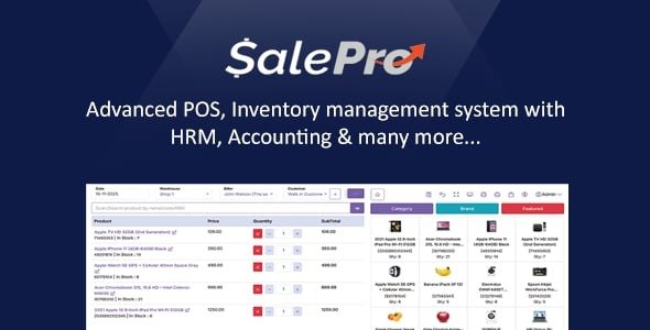 SalePro POS, Inventory Management System, HRM & Accounting