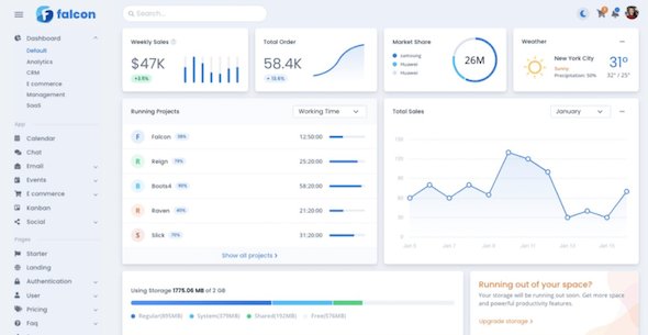 Falcon – Admin Dashboard & WebApp Template [React]