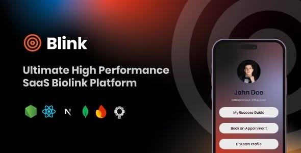 Blink - Ultimate SaaS Bio Link Platform and QR Code