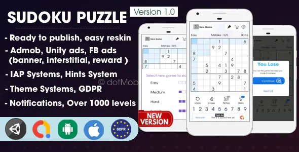 Sudoku Puzzle - Unity Template Project
