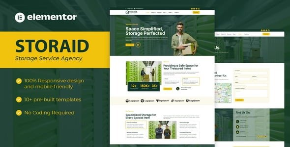 StorAid - Storage Service Elementor Template Kit
