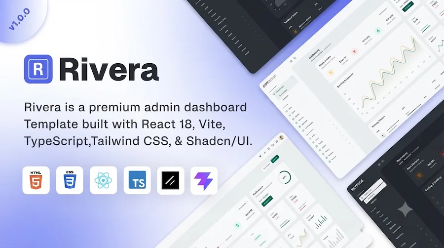 Rivera — Multipurpose React Admin Dashboard Template