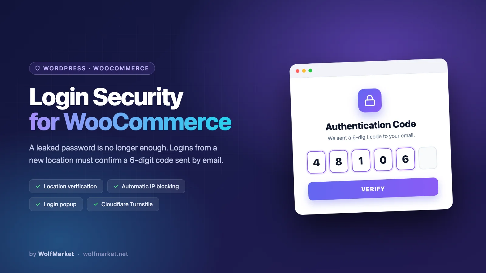 Login Security for WooCommerce Pro — Location Verification, Trusted Devices, WhatsApp Codes & IP Blocking
