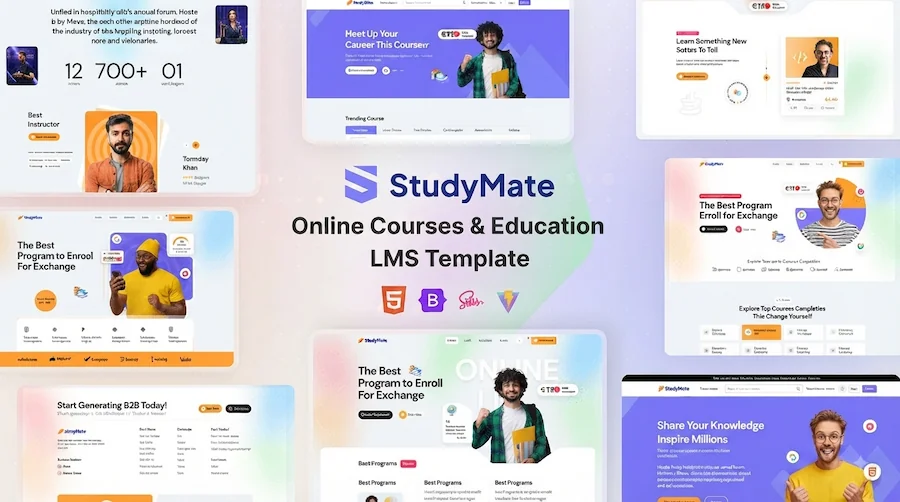 StudyMate - Online Courses & Education LMS Template