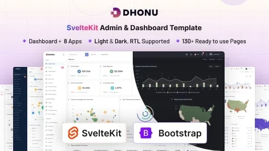 Dhonu - SvelteKit Admin & Dashboard Template