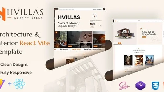 Hvillas - Architecture & Interior React Vite Template