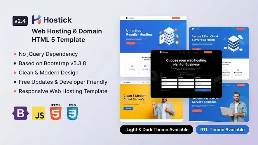 Hostick - Web Hosting & Domain Bootstrap 5 Landing Template
