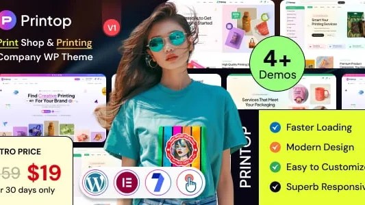 Printop - Print Shop & Printing Company WordPress Theme