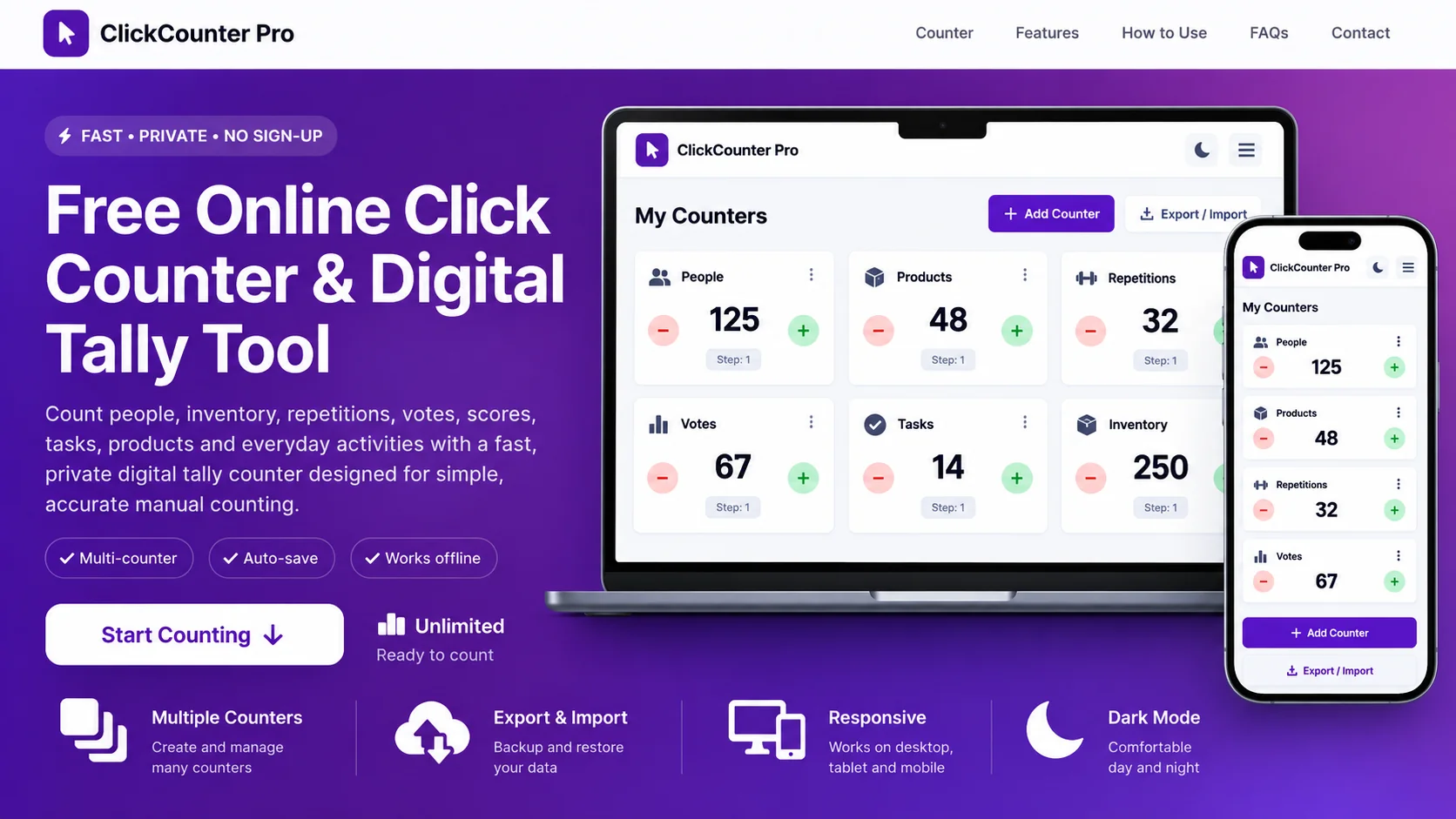 ClickCounter Pro – Multi Counter & Digital Tally Tool