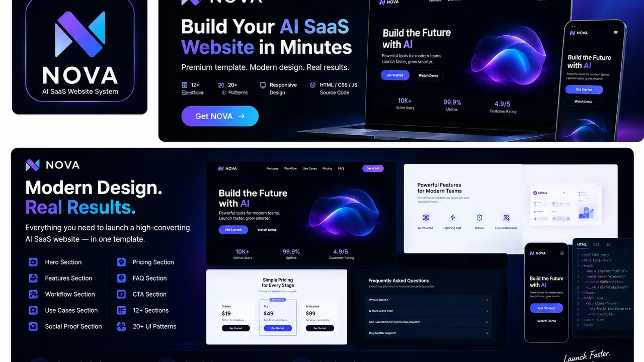 NOVA — AI SaaS Growth Website System