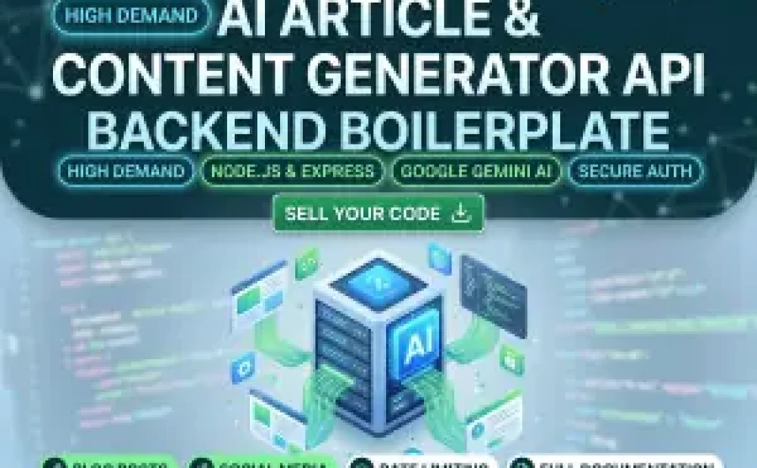 AI Content Generator API - Express & Gemini AI Node.js Backend