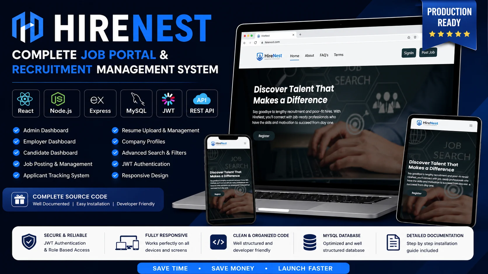 HireNest – Full Stack Job Portal | Next.js + Node.js + MySQL
