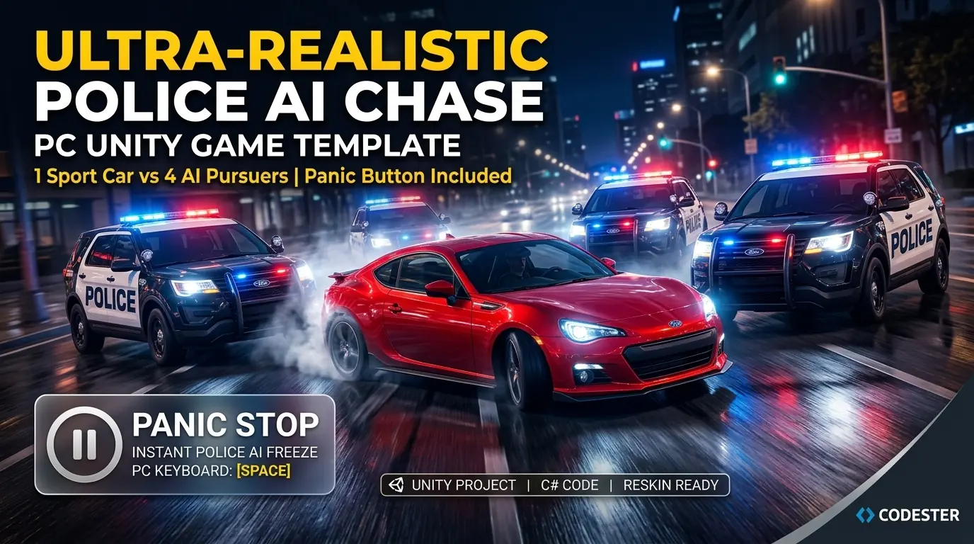 Realistic Police AI Chase Game - Full Unity Source Code