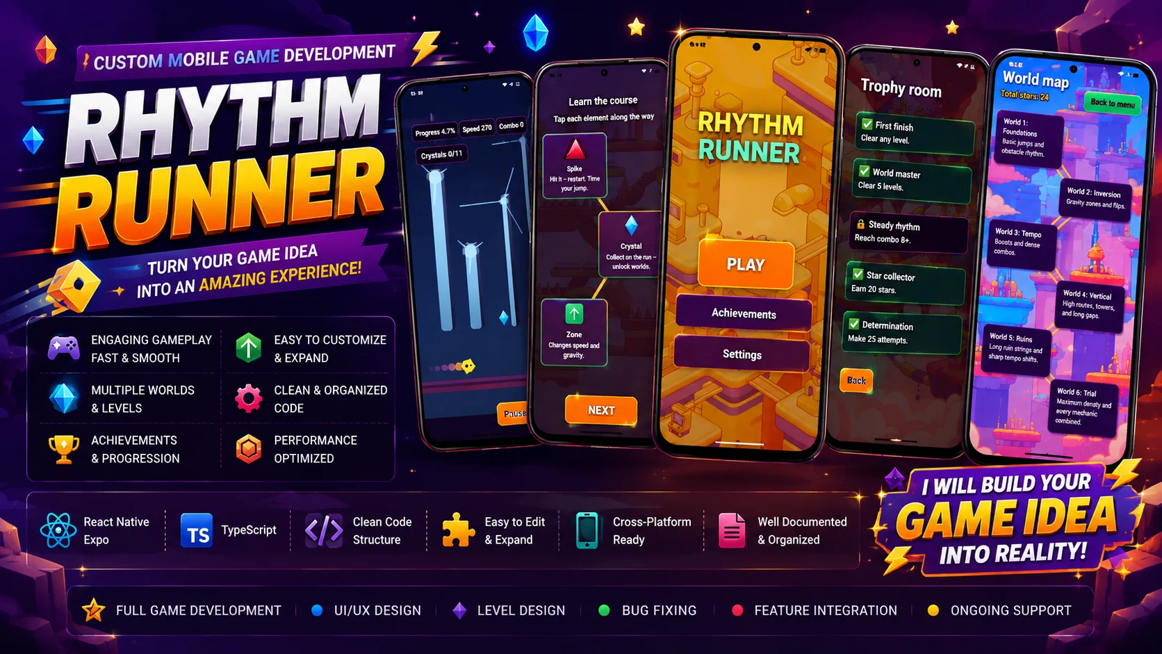 Rhythm Runner — Rhythm-Based Mobile Game