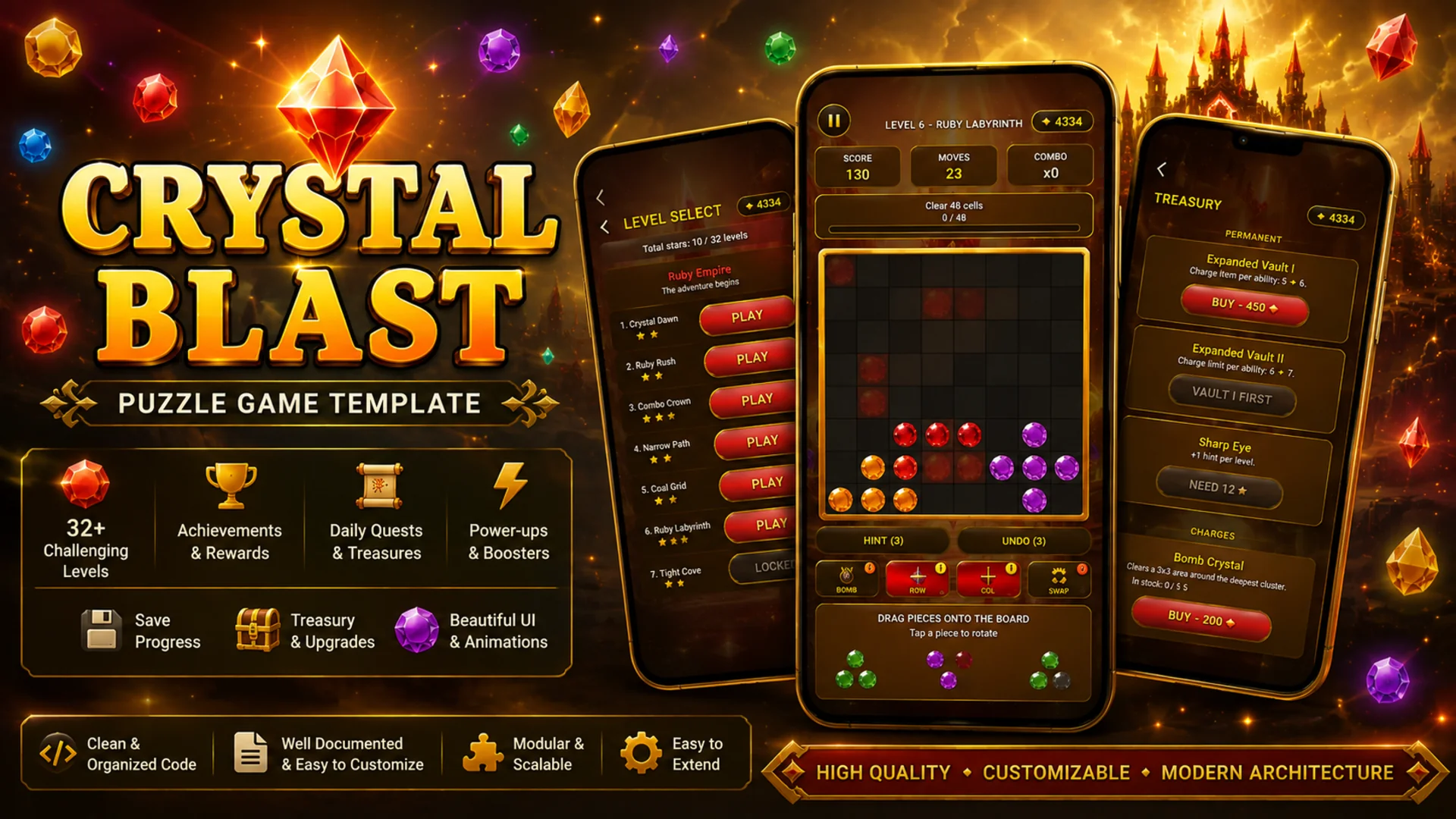Crystal Blast – React Native Puzzle Game