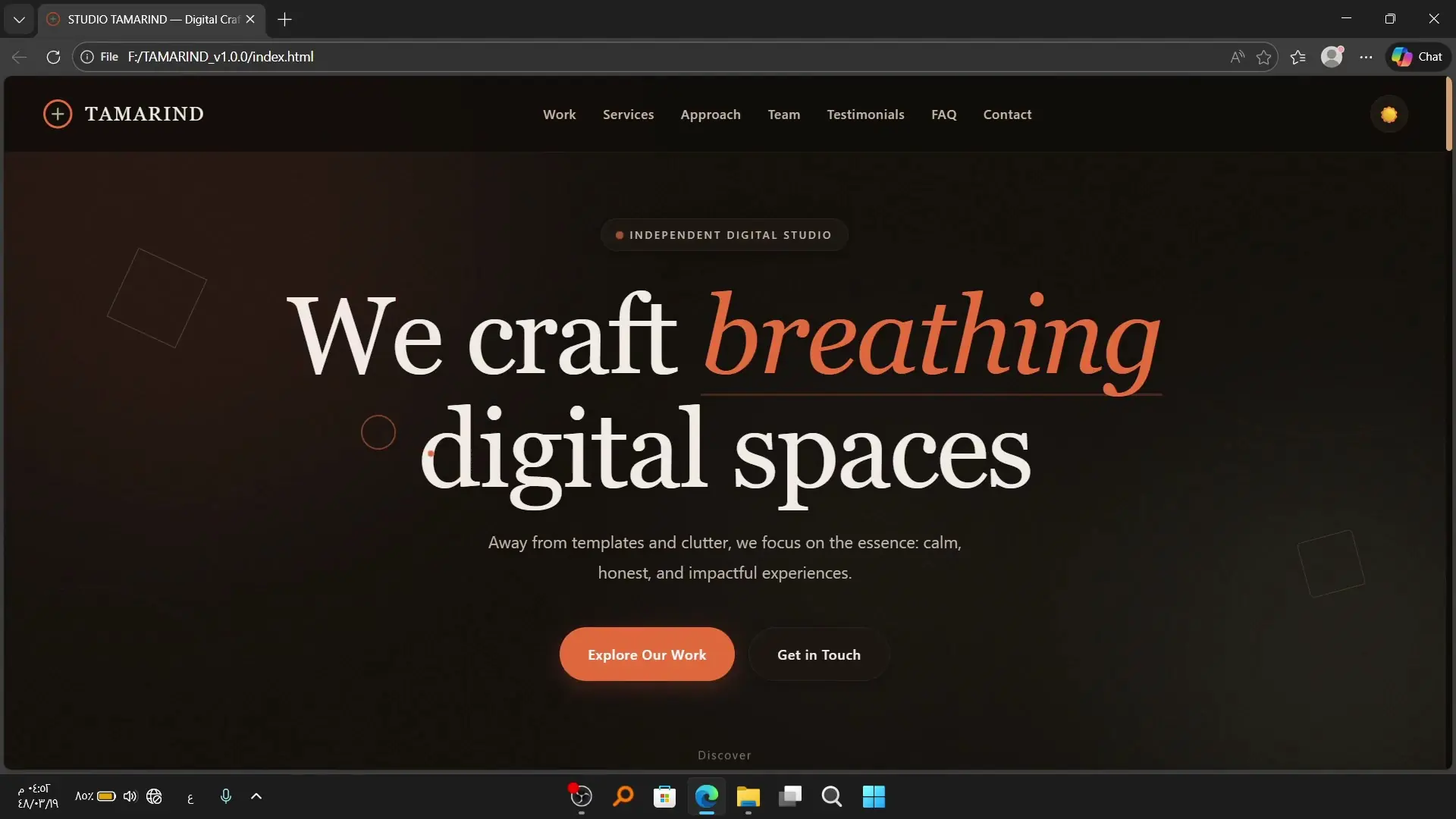 Studio Tamarind – Premium Creative Agency HTML Template