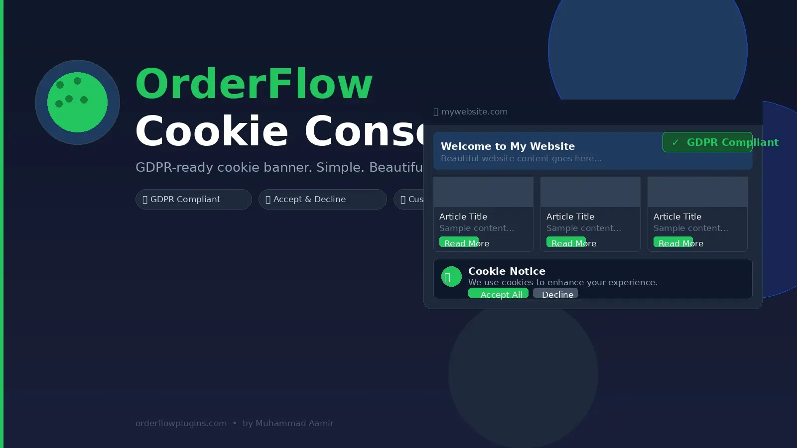OrderFlow Cookie Consent – GDPR Cookie Banner