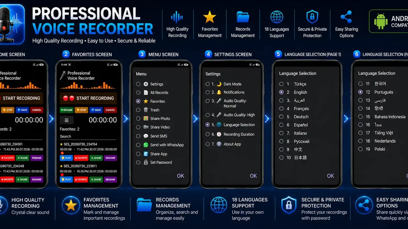 Professional Voice Recorder for Android