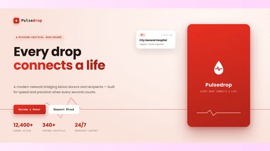 PulseDrop – AI Blood Donor Recipient App