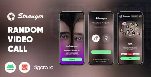 Stranger - Random Video Call with people - Gender Match - In-app purchase - Agora-Android-Laravel