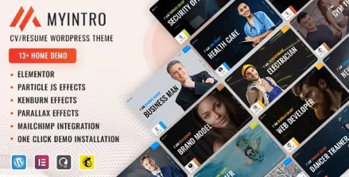 MyIntro - Resume Portfolio WordPress Theme