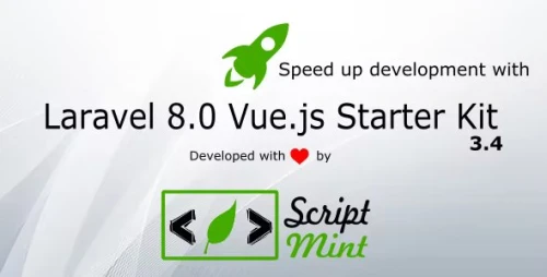 Laravel 8.x Vue.js SPA Bootstrap Admin Starter Kit