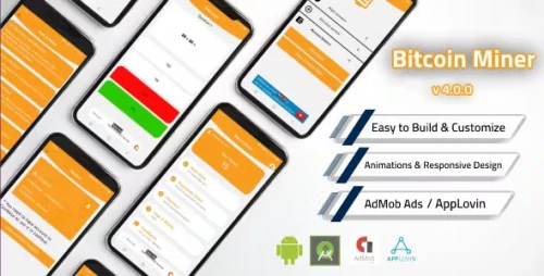 Bitcoin Miner App with Admin Panel and Admob
