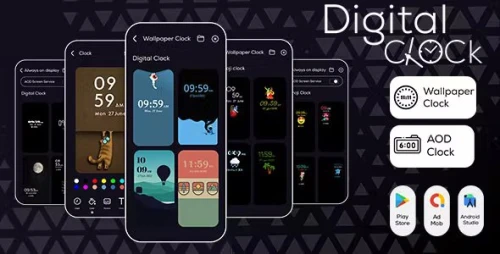 Digital Clock LWP - Digital Clock AOD - Always On Display - Live Wallpaper - Best Clock On Display