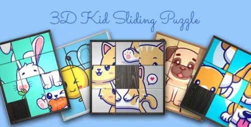3D Kid Sliding Puzzle - Cross Platform Puzzle Game