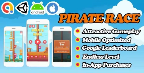 Pirate Race - Unity Funny Game Template - Admob + Facebook Ads - Ready To Publish